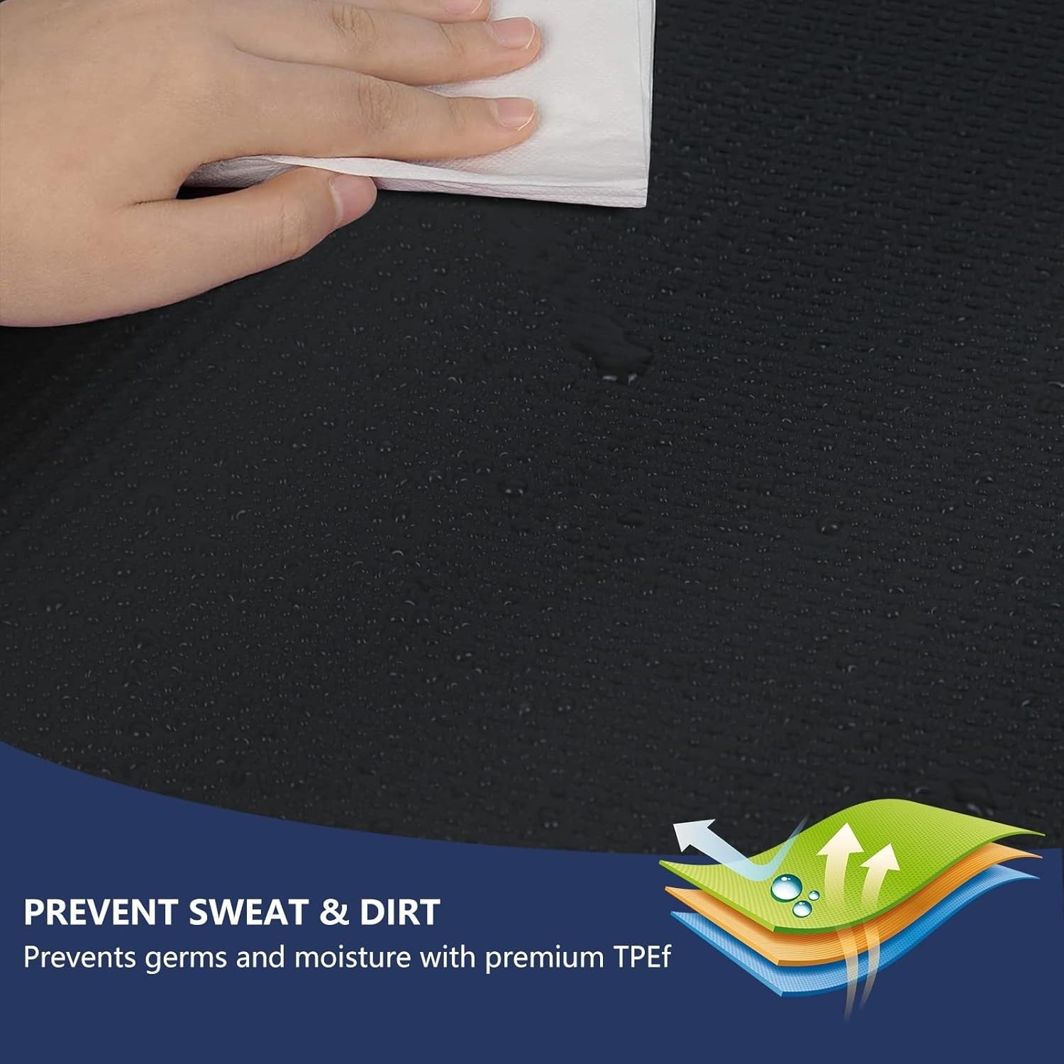 Extra Long Rowing Machine Mat 8.5ft Non-Slip Waterproof PVC Floor Protector