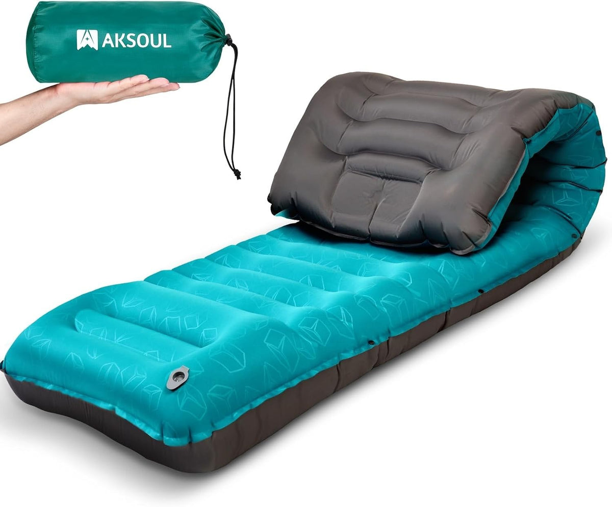Extra Thick Self-Inflating Camping Mat 12CM Pillow Waterproof Lightweight