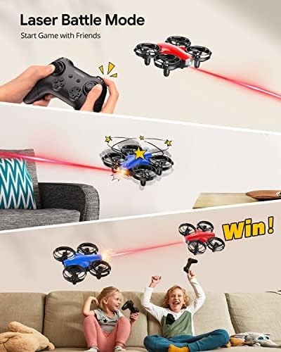 Kids Mini RC Drone with 3D Flips, Battle Mode, Headless & Long Flight
