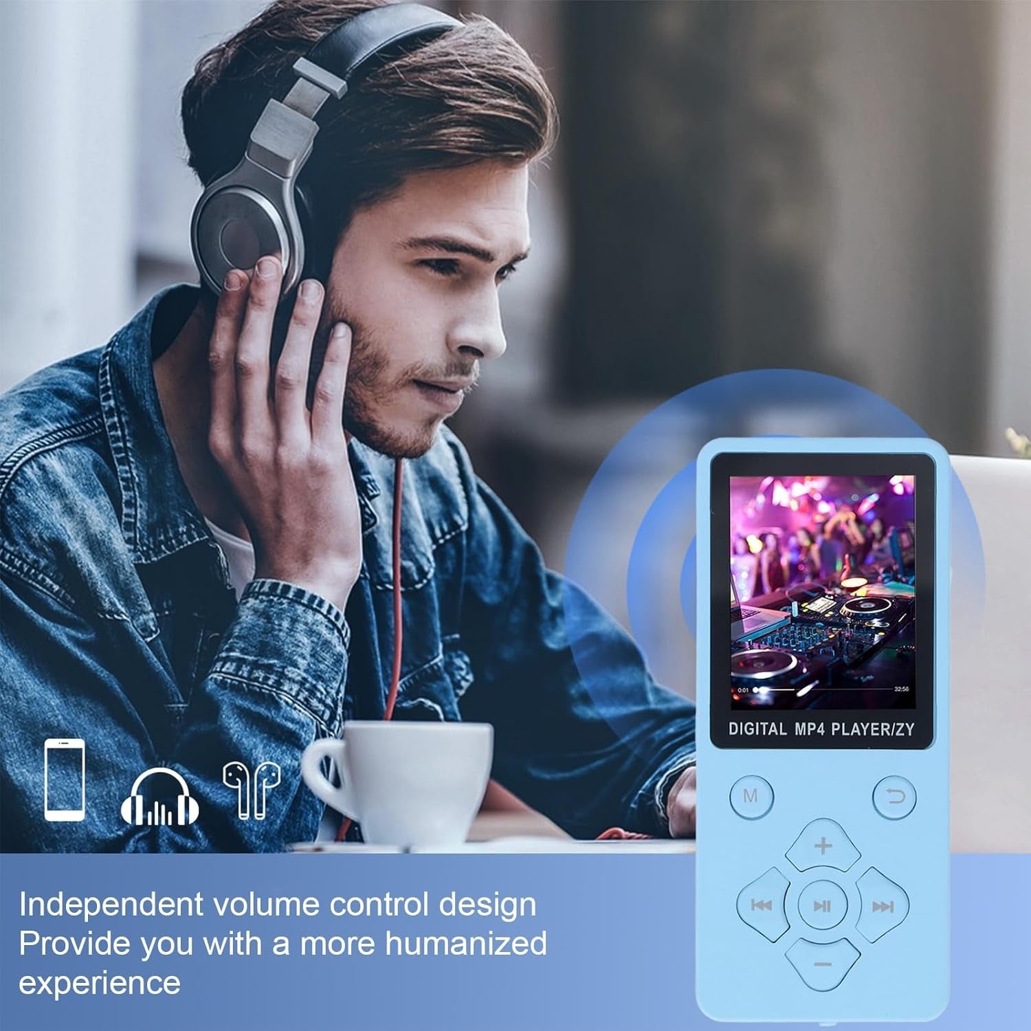Bluetooth 5.0 16GB MP3 & MP4 Player 1.8″ Color Screen, FM & Recorder