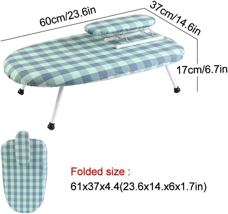 Tabletop Ironing Board with Iron Holder Foldable Portable Mini Board