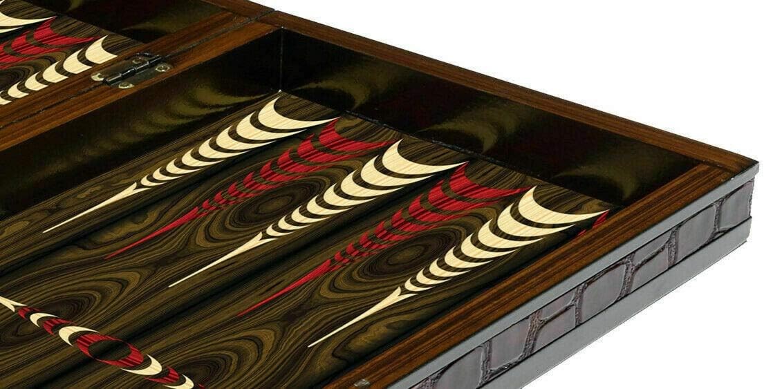 20” Large Wooden Backgammon Set Foldable Heavy Board Classic Family Game