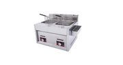 Commercial Gas Deep Fryer Dual Tank 20L Countertop Stainless Steel