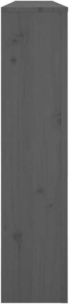 Modern Grey Solid Pine Radiator Cover 169x19x84cm – Slatted Heater Cabinet