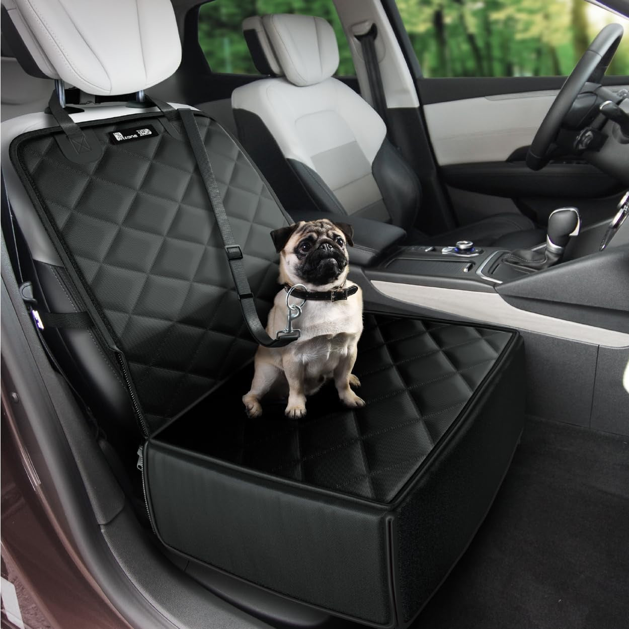 2 in 1 Dog Car Seat Waterproof Booster Travel Bed Cover Safety Belt