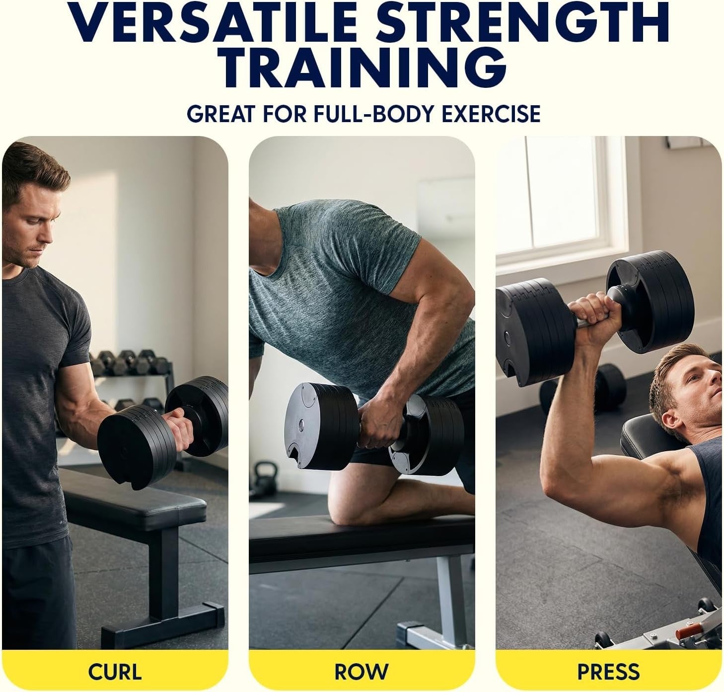 45lb Adjustable Dumbbell Fast Dial Space Saving Non Slip Home Gym