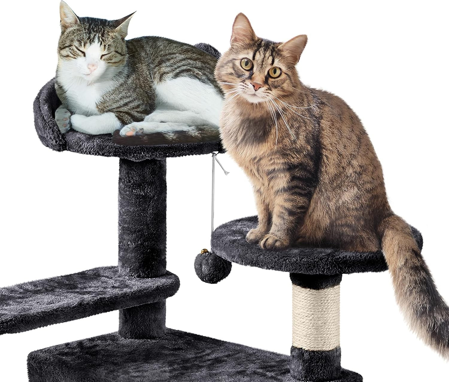 Large Cat Tree 144.5cm Multi Level Tower Condos Scratching Posts Ramp