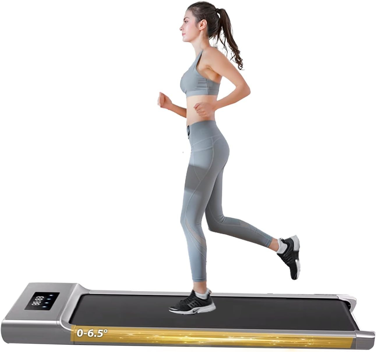 Under Desk Treadmill Home Walking Pad 1-12km/h Foldable Bluetooth Grey