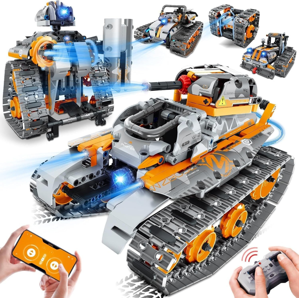 5-in-1 RC Robot Building Set 554PCS – App & Remote Control STEM Toy Gift