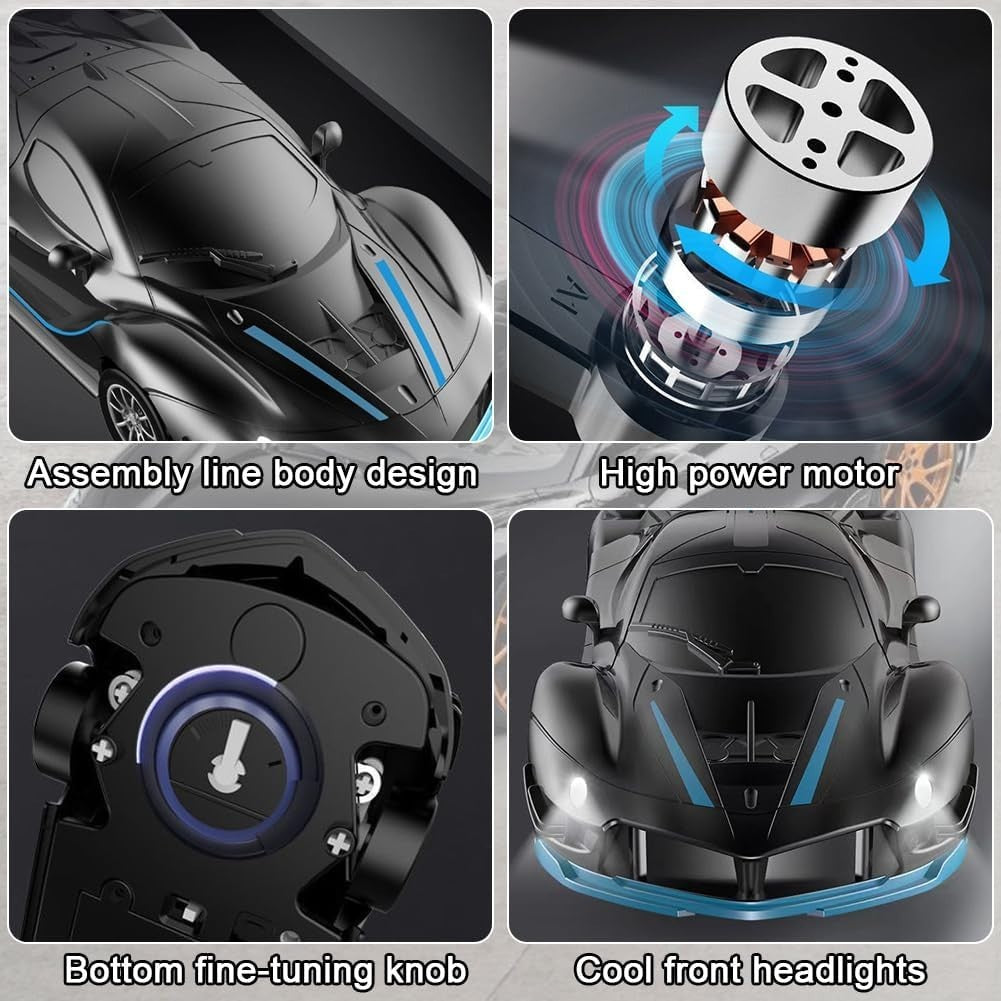 Black RC Drift Car for Kids – Remote Control, Driftable, 22×10×7 CM
