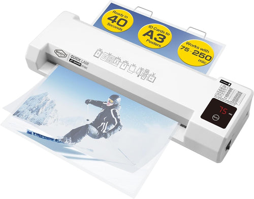 A3 Thermal Laminator 40s Warm Up 75–250 Mic Touch Panel Jam Free