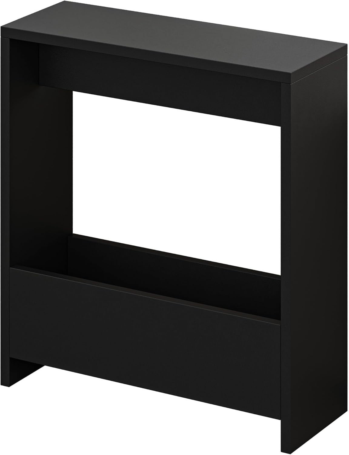 2-Tier Side Table with Magazine Rack, End Desk & Storage 55x20x60cm