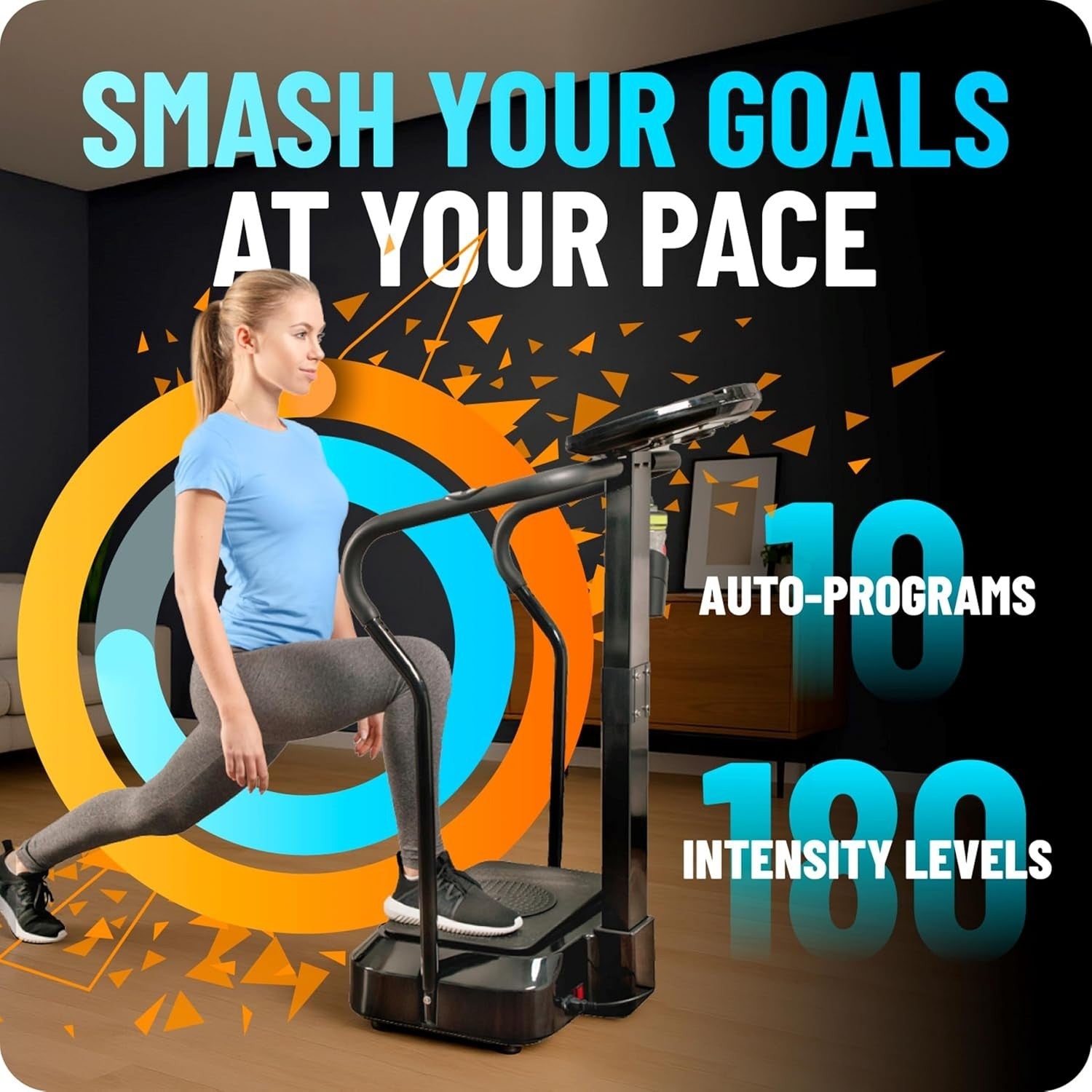 Pro Vibration Plate Exercise Machine Silent Motor Bluetooth 180 Levels