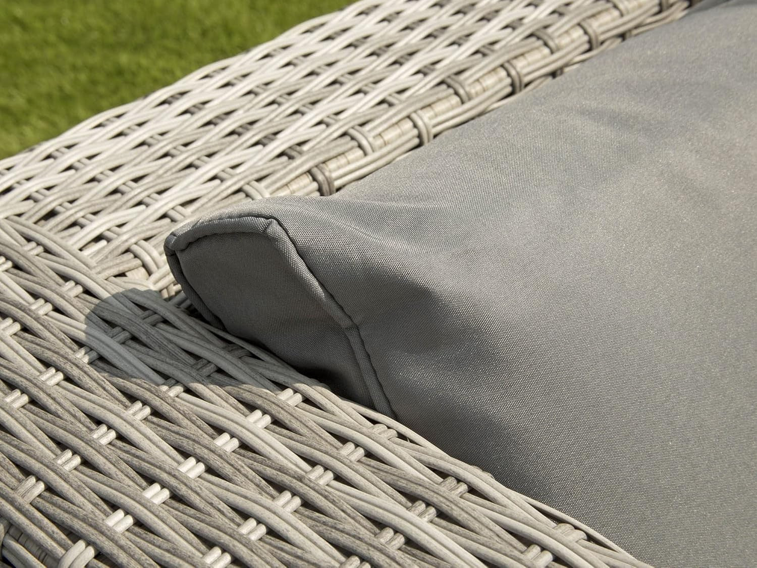 5pc Rattan Garden Sofa Set Outdoor Lounge Patio Weatherproof Cushions Grey