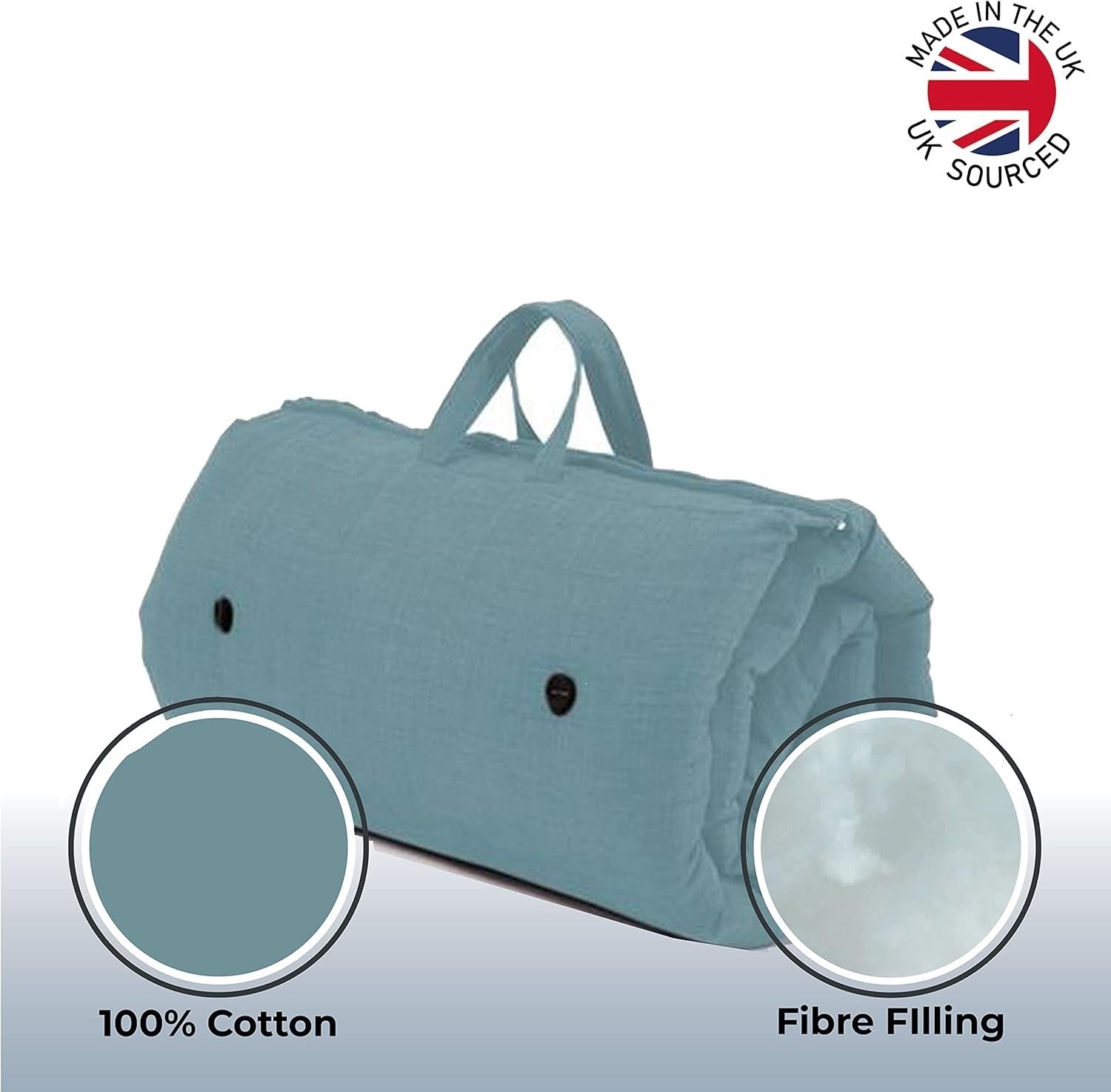 Foldable Futon Mattress Single Roll-Up Bed | Soft Touch Hypoallergenic