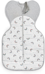 Newborn Swaddle Sleep Sack 2.5 TOG Cotton Arms-Up 3.5-6kg White