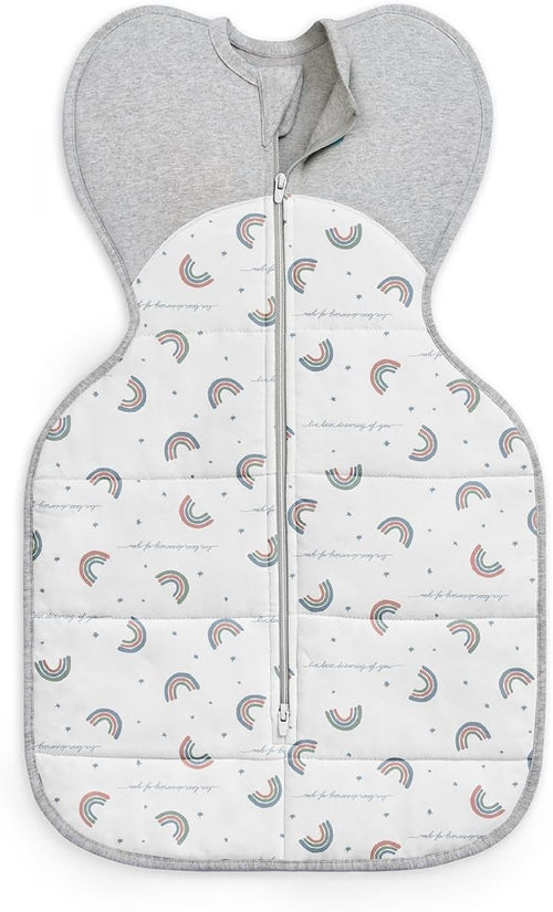 Newborn Swaddle Sleep Sack 2.5 TOG Cotton Arms-Up 3.5-6kg White