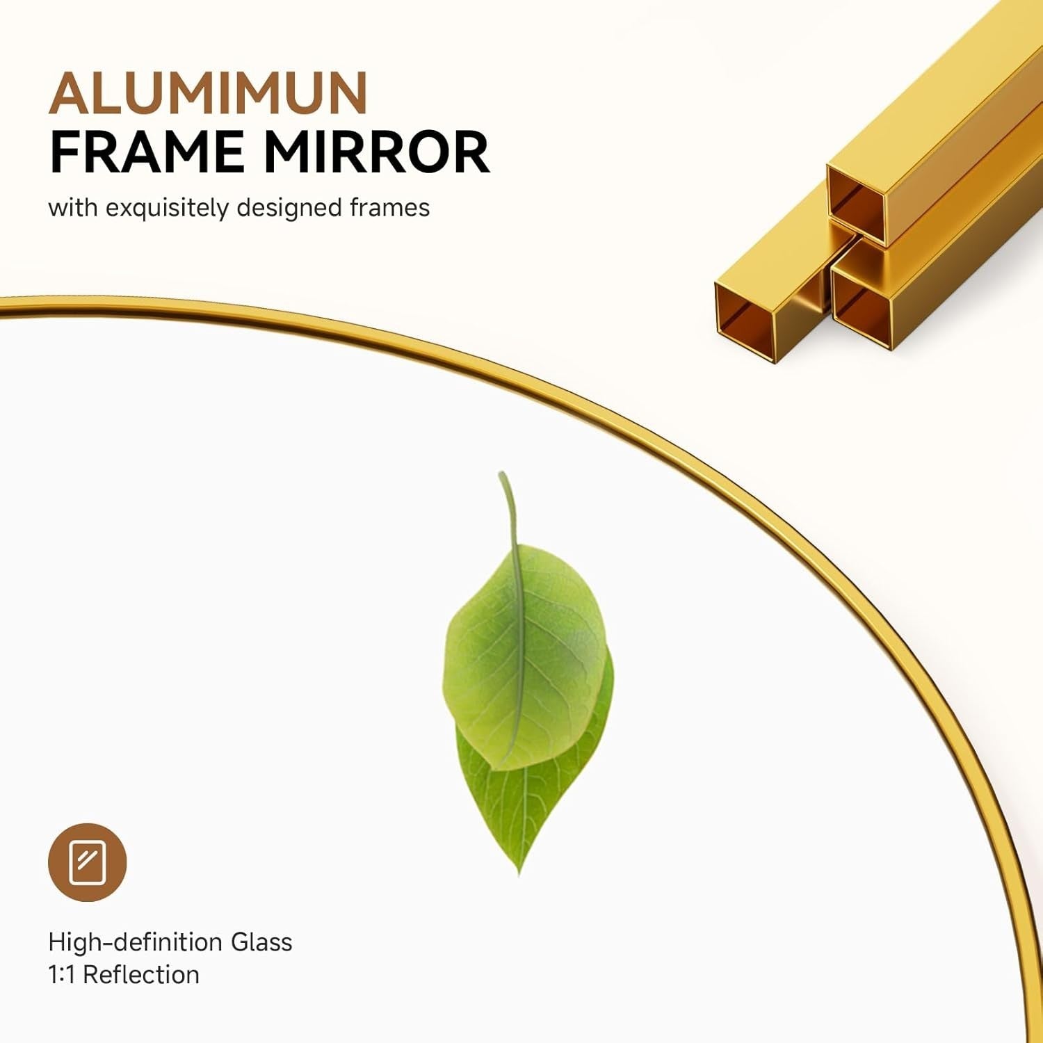 Gold Arch Full Length Mirror 165x60cm Leaning Wall Mirror for Bedroom Decor