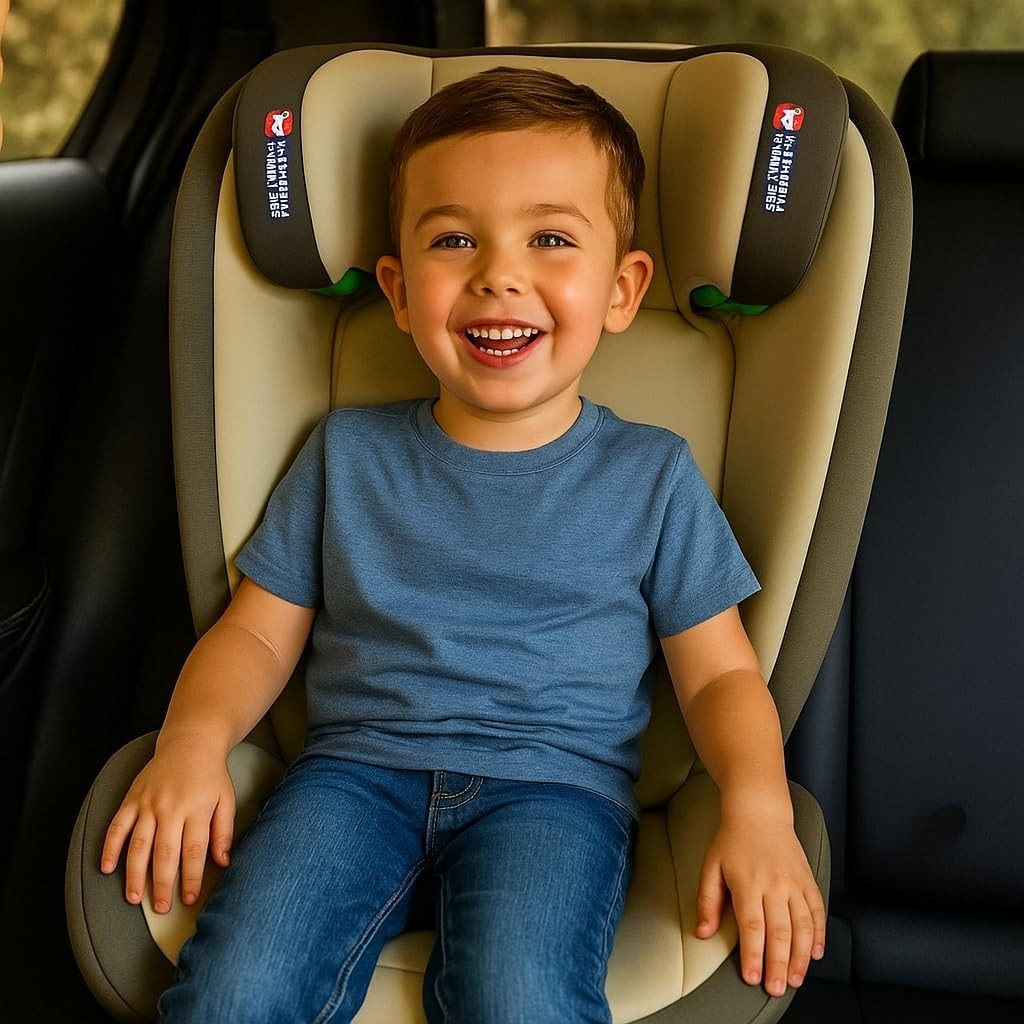 i-Size Kids Car Booster Seat ISOFIX 100–150cm Side Impact Cup Holder