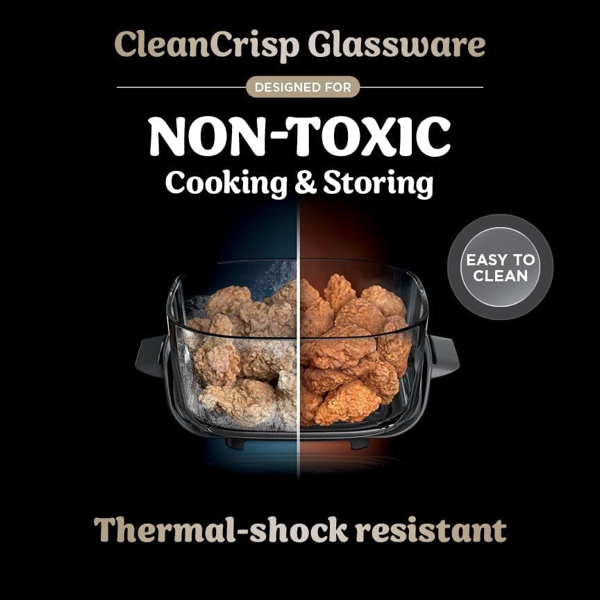 Portable 3.8L Air Fryer Oven 4-in-1 Crisp Roast Reheat Compact Kitchen