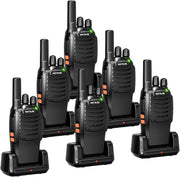 Walkie Talkies 6 Pack Long Range VOX Rechargeable Two Way Radio Set