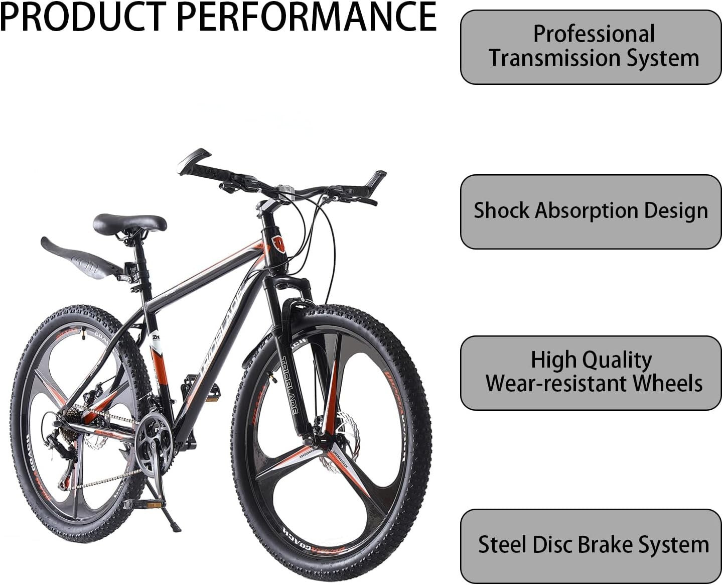 27.5” Mountain Bike 21-Speed Shimano Disc Brakes Lightweight Aluminum Frame