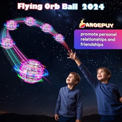 Magic 360° LED Boomerang Ball, Hand-Controlled Mini Flying Drone Toy Gift