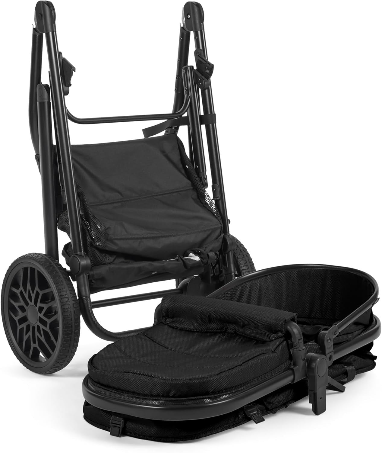 Baby Pushchair Travel System Foldable Stroller Carrycot One Hand Fold Black