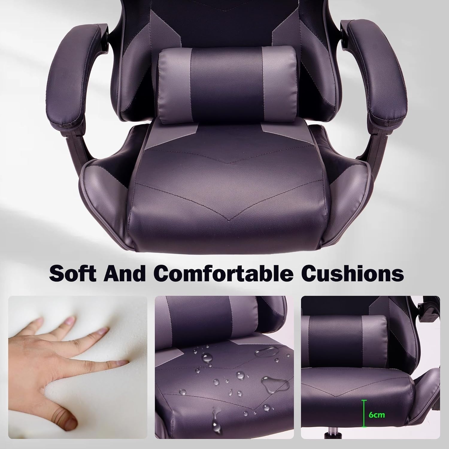 Ergonomic Office Chair High Back Mesh Swivel Adjustable Desk Seat Grey 150KG