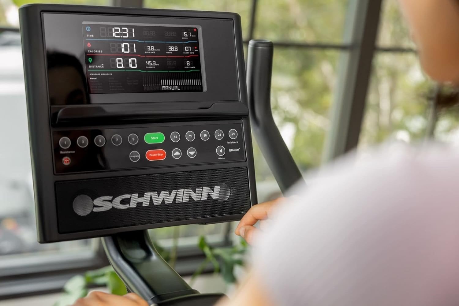 Connected Upright Exercise Bike Magnetic Resistance w/ Display & App Sync