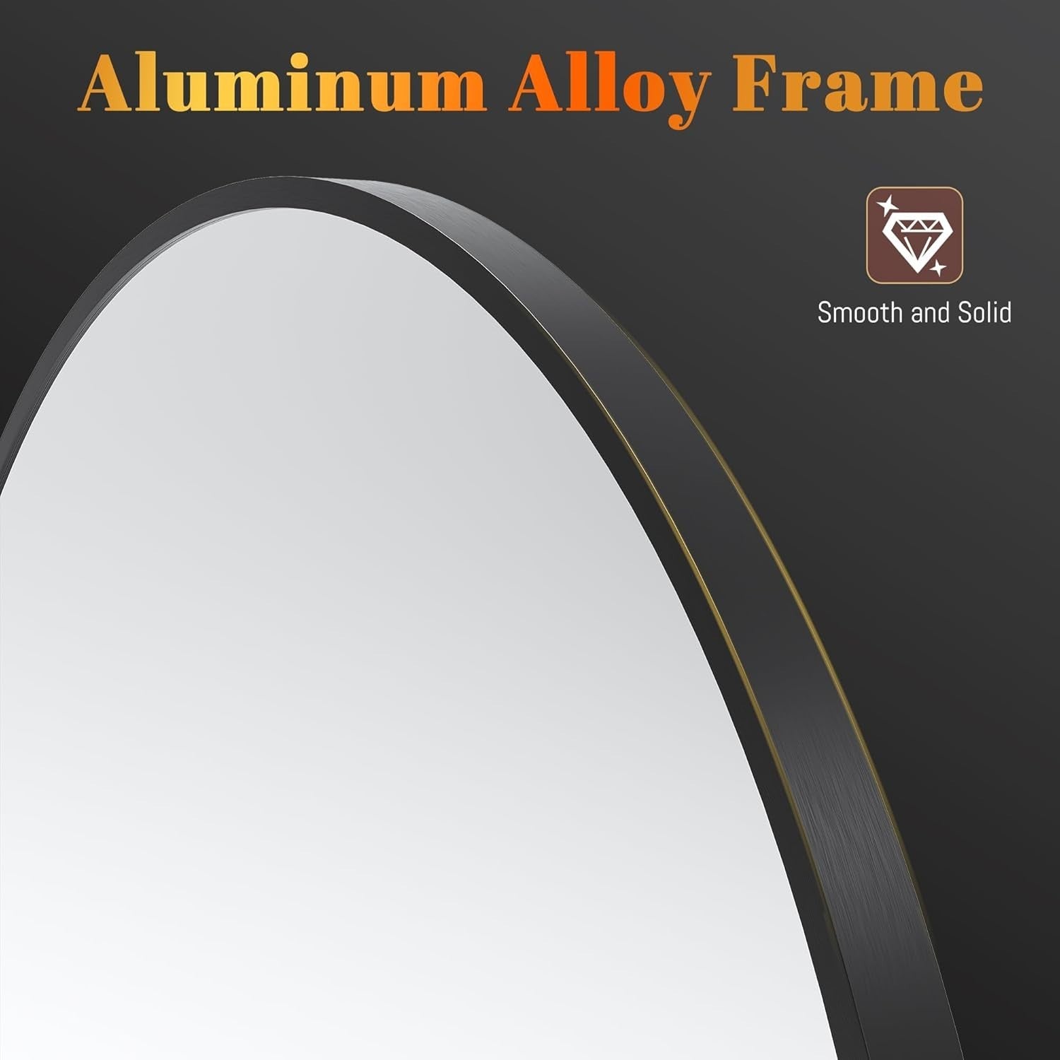 Arch Full Length Mirror 160x60cm Wall Leaning Floor Stand Black Frame