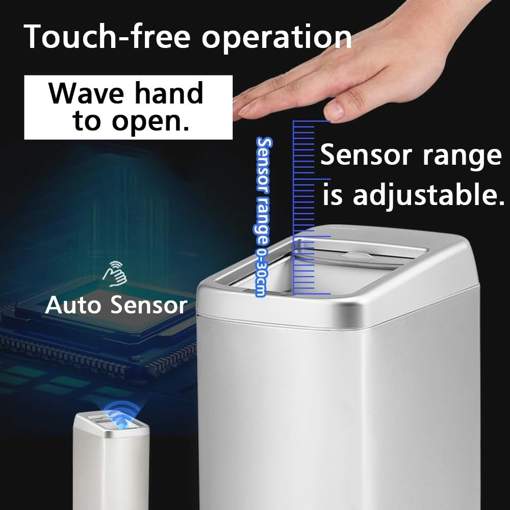 Sensor Bin, DSL kitchen bin 50L, Large Smart Electric Touch- Free Automatic