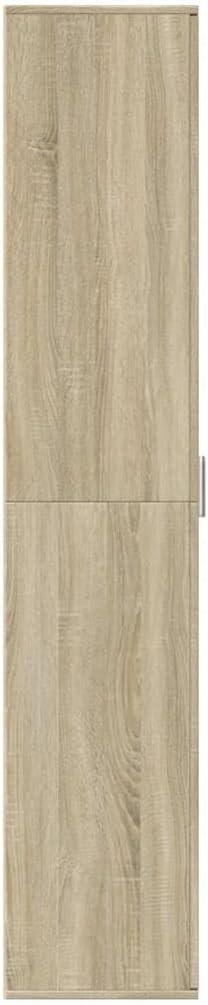Modern Oak Storage Cabinet 60x35x180cm – 2-Door Tall Cupboard Unit
