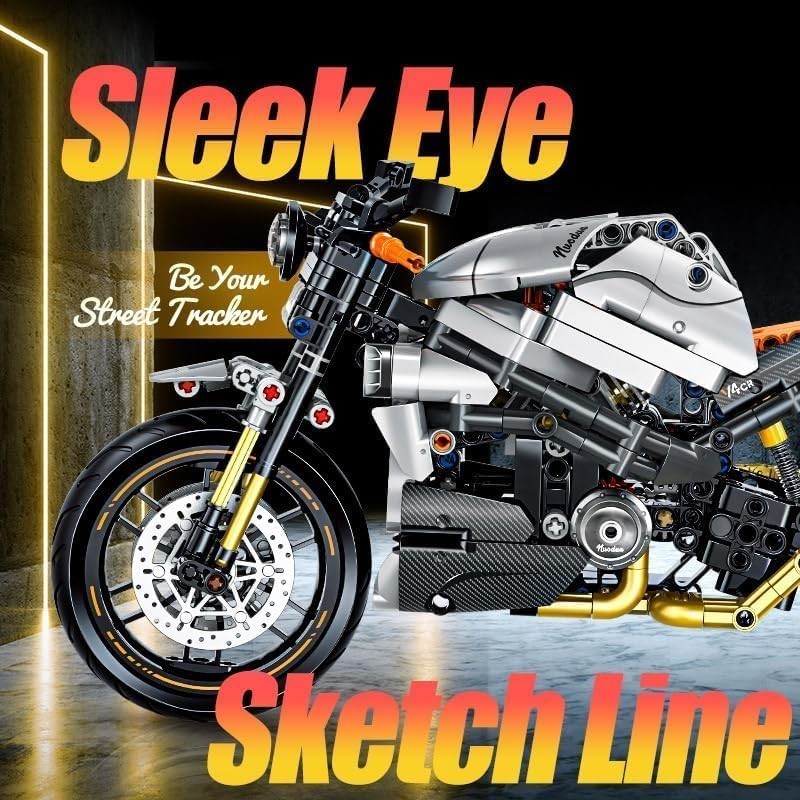 642pcs Motorcycle Building Blocks Kit - Creative Model Toy for Teens & Adults