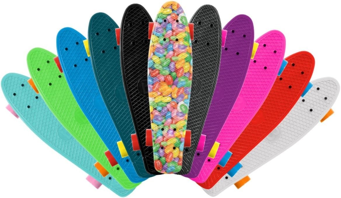 22 Inch Retro Cruiser Skateboard Penny Style Mini Board Kids Teens Adults Black