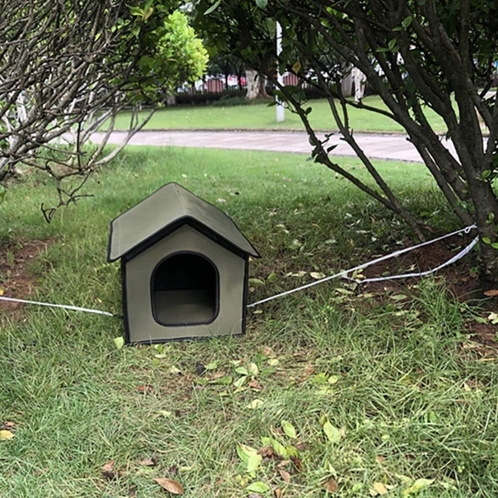 Waterproof Foldable Outdoor Cat Dog House | Winter Shelter for Pets 38x35cm