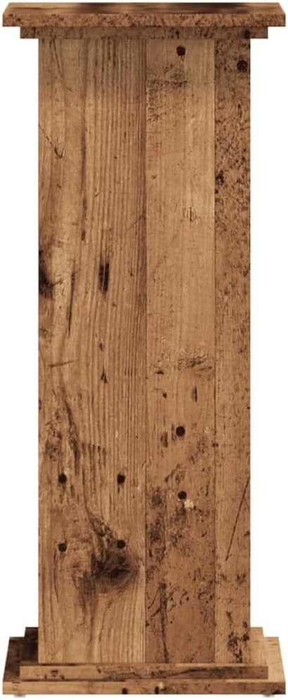 Rustic Brown Wood Plant Stand 80cm Indoor Outdoor Display Table Modern Flower Ho