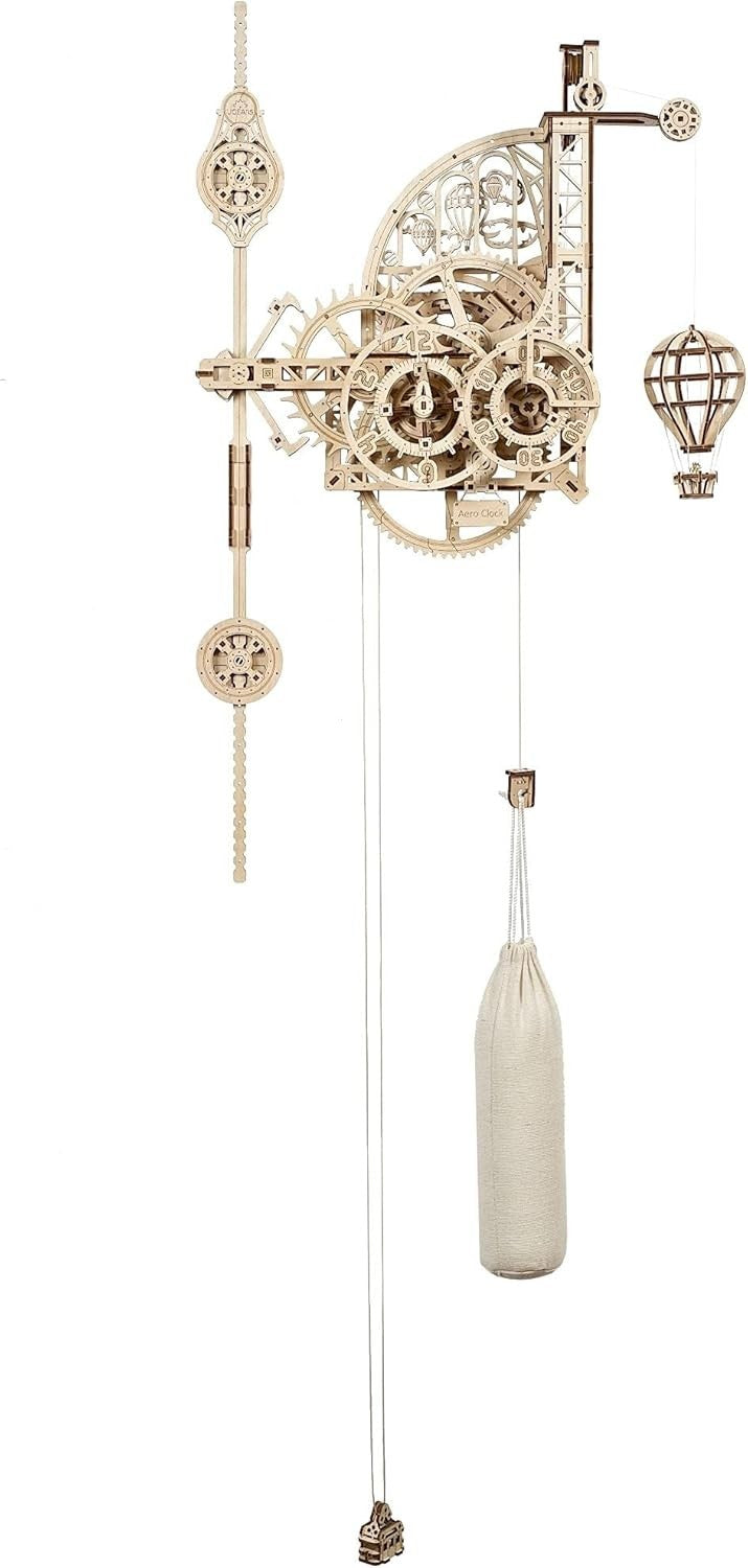 Working Pendulum Wall Clock 3D Wooden Puzzle Kit | Mechanical Timepiece DIY
