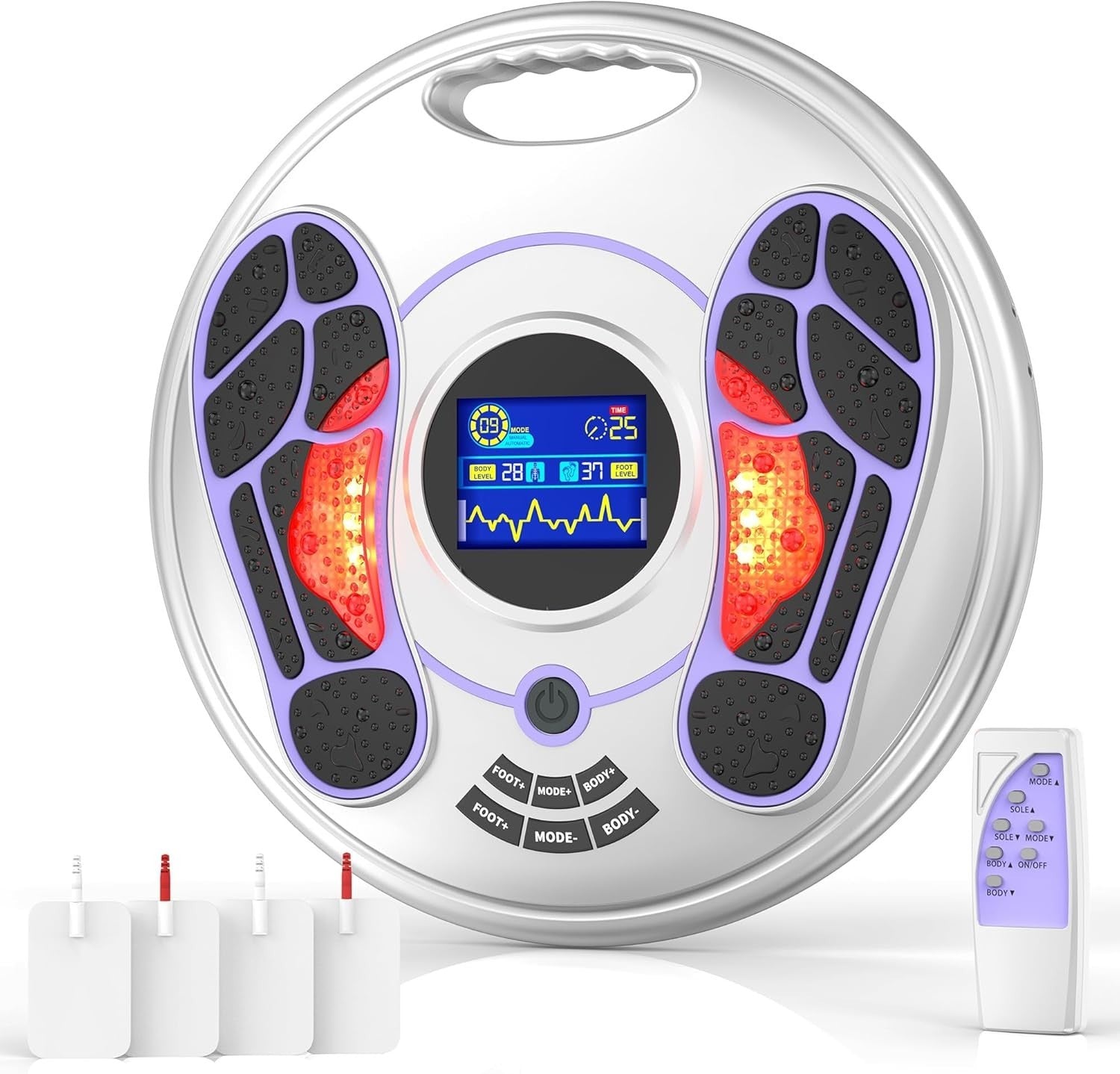 Cordless EMS & TENS Foot Massager for Pain Relief & Circulation Boost