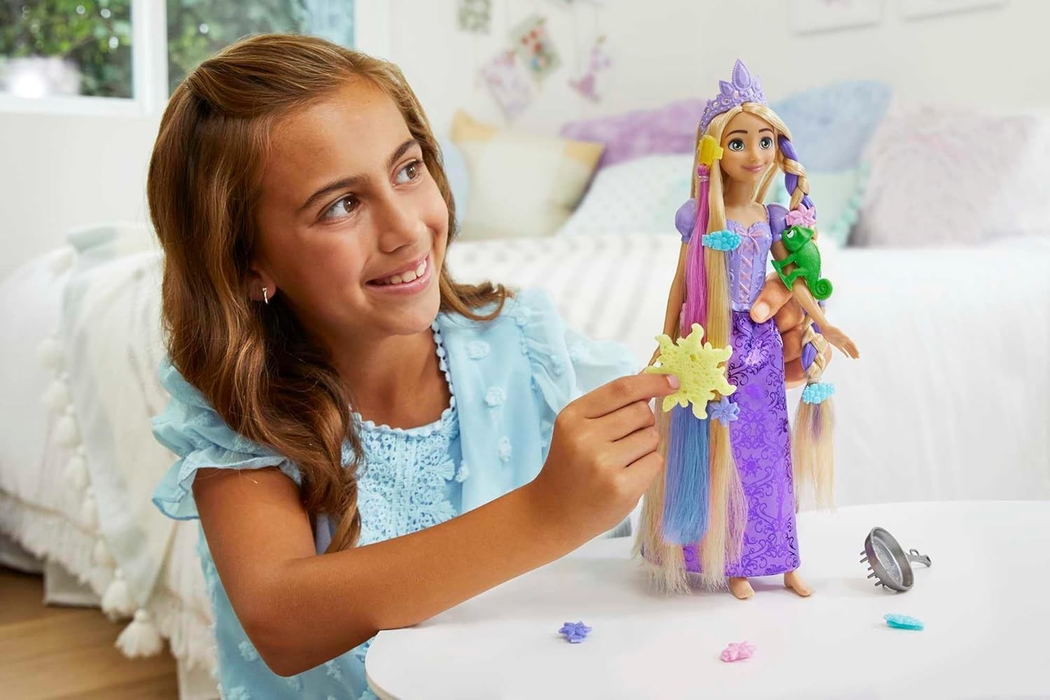 Color Change Hair Fashion Doll Long Hair Styling Set Chameleon