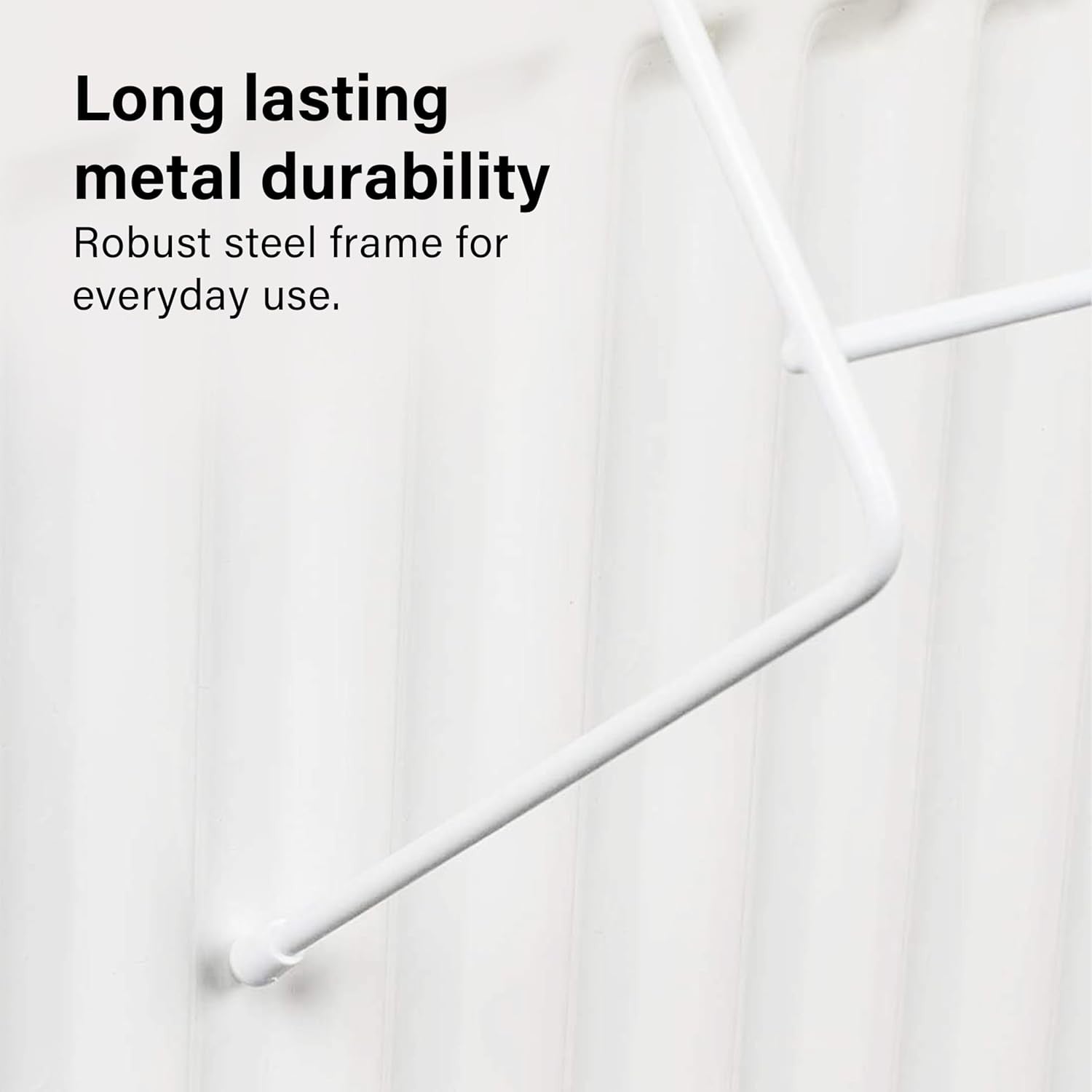4 Tier Radiator Clothes Airer Metal Drying Rack Space Saving White