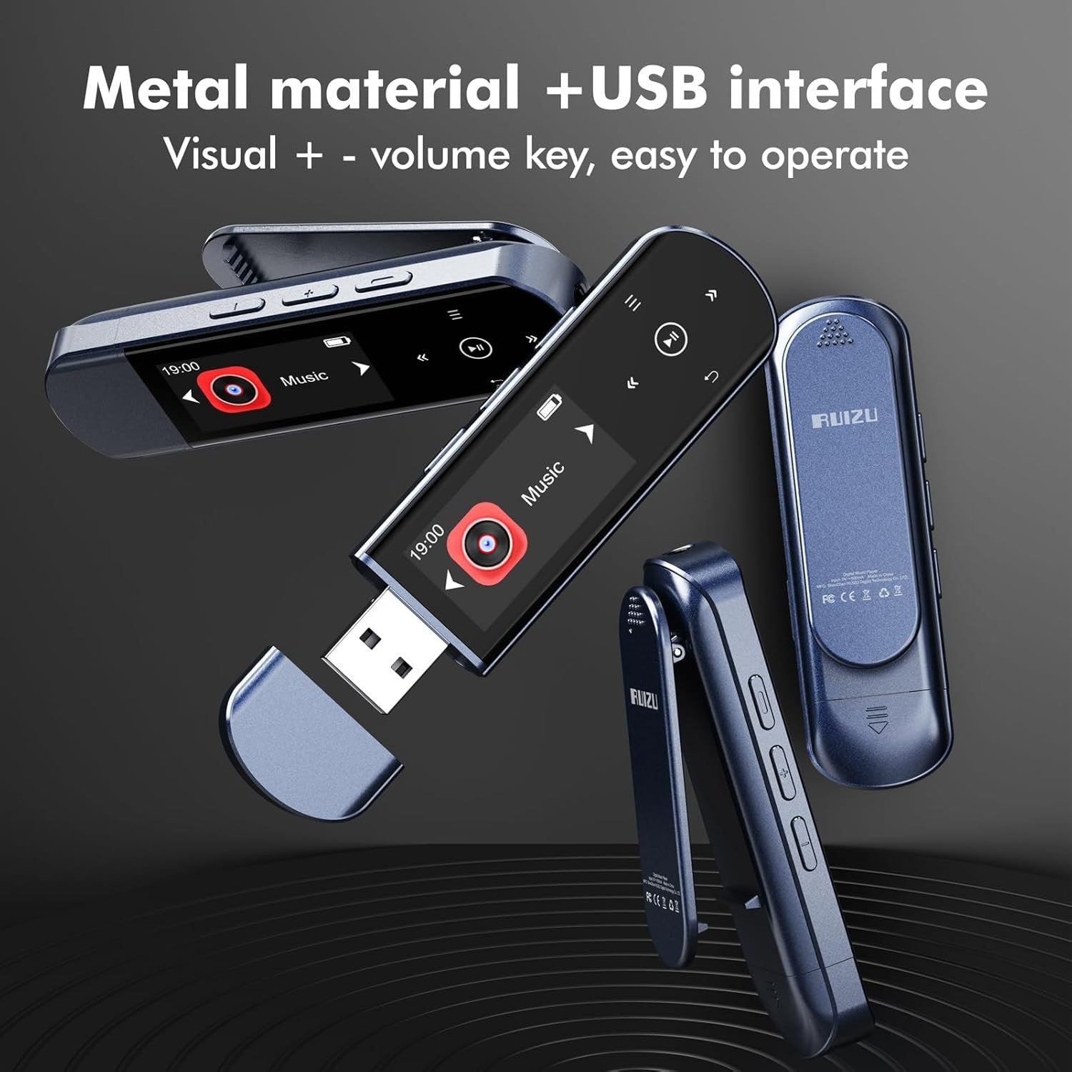 64GB MP3 Player Bluetooth 5.3 Clip Sports FM Radio