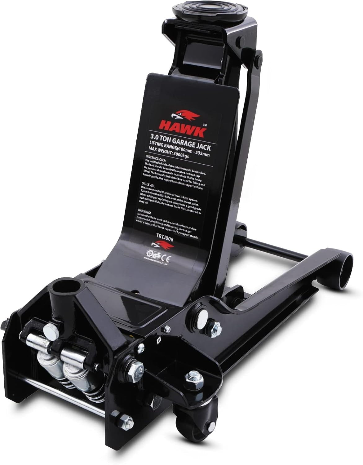 3 Ton Low Profile Trolley Jack Heavy Duty Quick Lift 100–535mm Car SUV Van