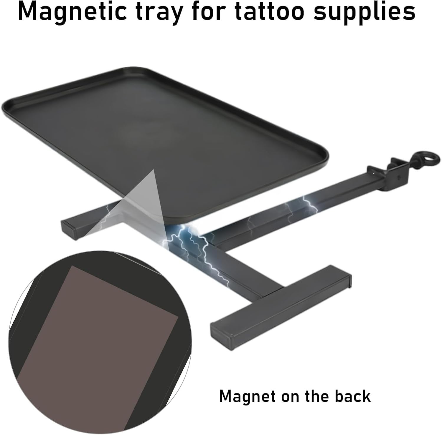 Professional Tattoo Workstation Rolling Tray LED Light Storage Adjustable Stand