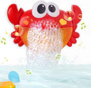 Crab Bath Bubble Machine with Music Baby Toddler Bath Toy Red