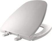 Round White Plastic Toilet Seat Closed Front Top-Tite Easy Install