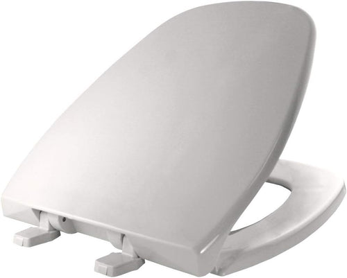 Round White Plastic Toilet Seat Closed Front Top-Tite Easy Install