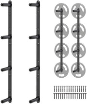 Black Wall-Mounted Weight Plate Storage Rack Organizer Home Gym 1000lb