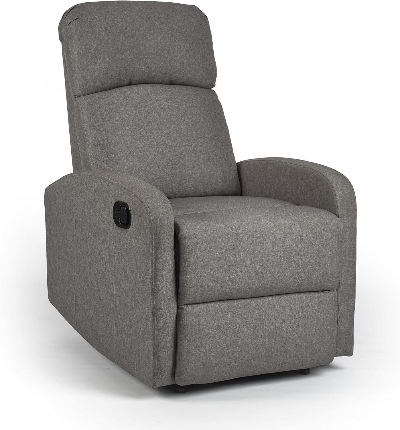 Silver Fabric Recliner Armchair Lounge Chair with Footrest Support
