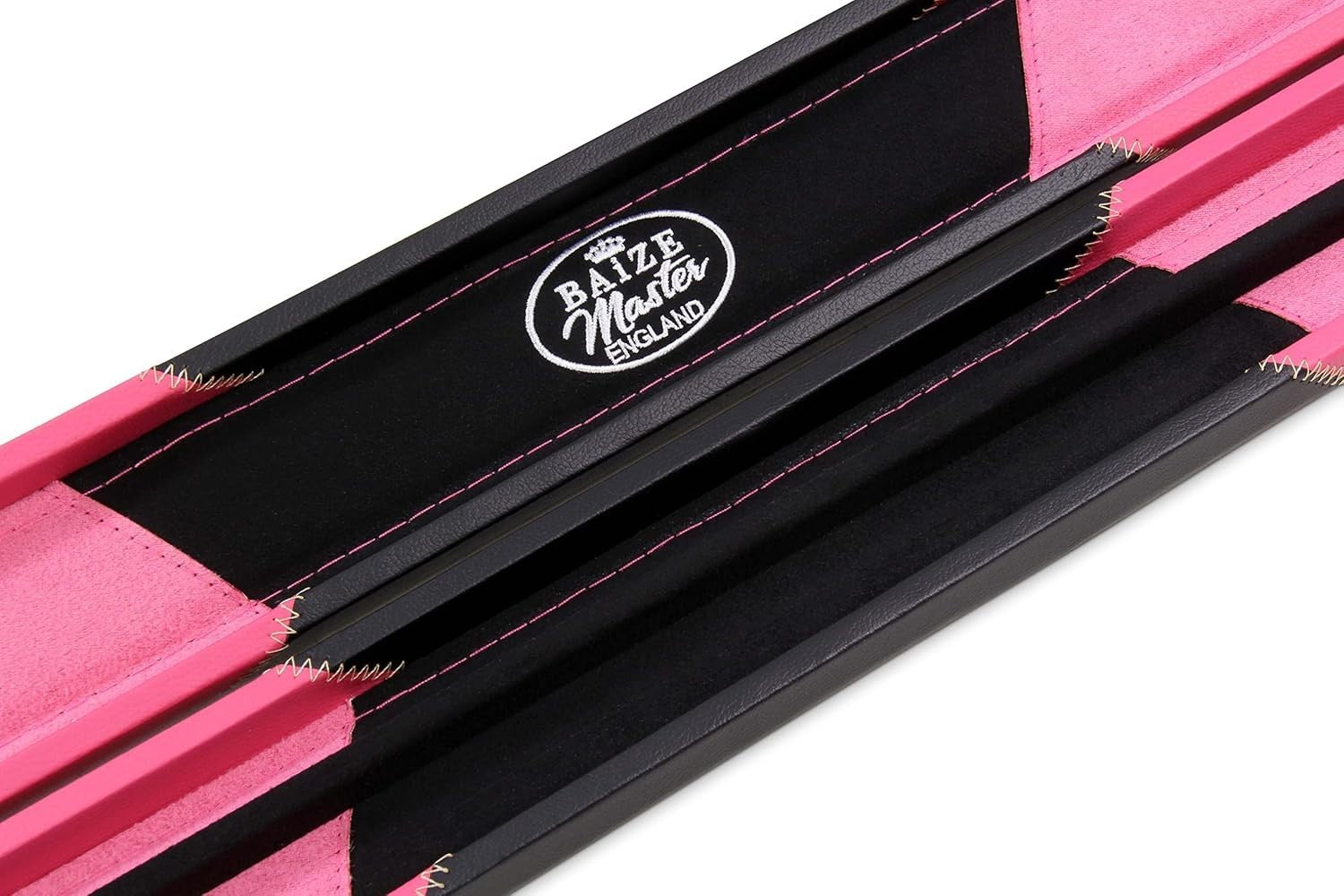 Pink Hard Cue Case for Snooker Pool 2 Piece Centre Joint Deluxe